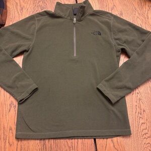 The North Face Olive‎ 1/4 Zip Textured Pullover